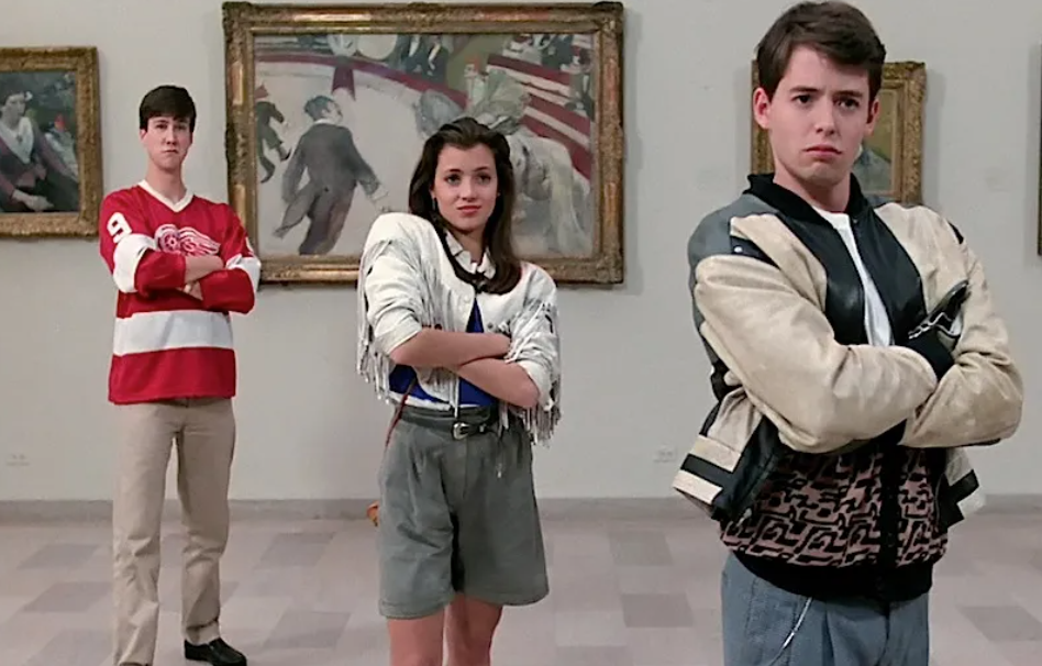 A still frame from the movie Ferris Bueller's Day Off.